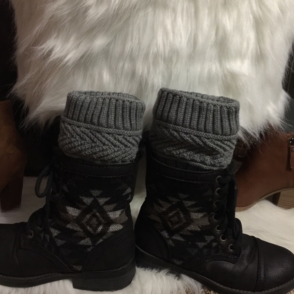 🆕6 colors👢Reversible Boot Topper Knit Leg Warmer - Picture 5 of 8